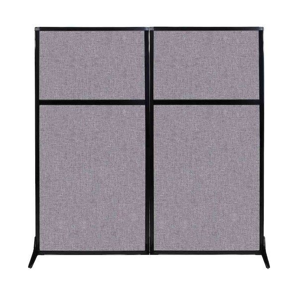 Work Station Screen 66" x 70" Cloud Gray Fabric